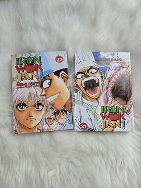 Iron Wok Jan! Volumes 21 & 27 Manga - Colorful Covers
